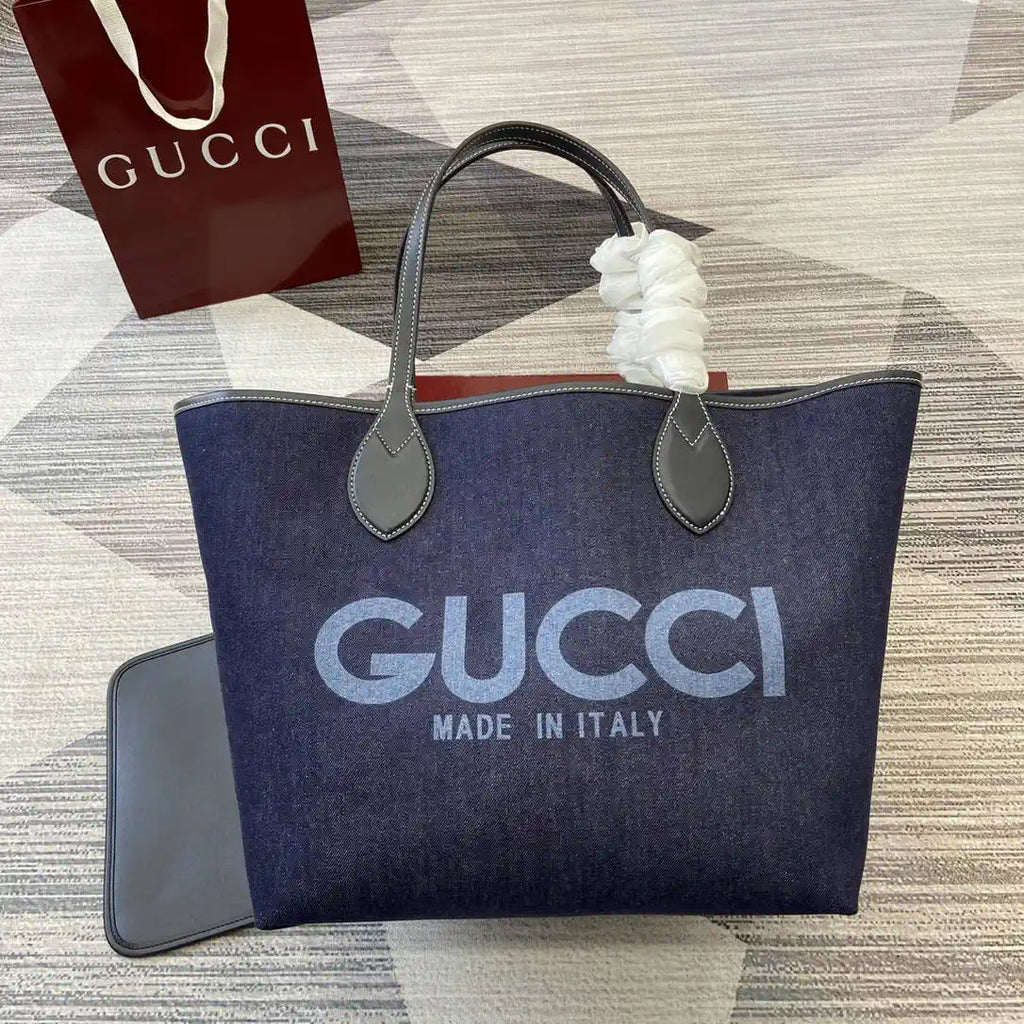 Gucci 820481 Gucci Totissima large tote bag Navy Blue