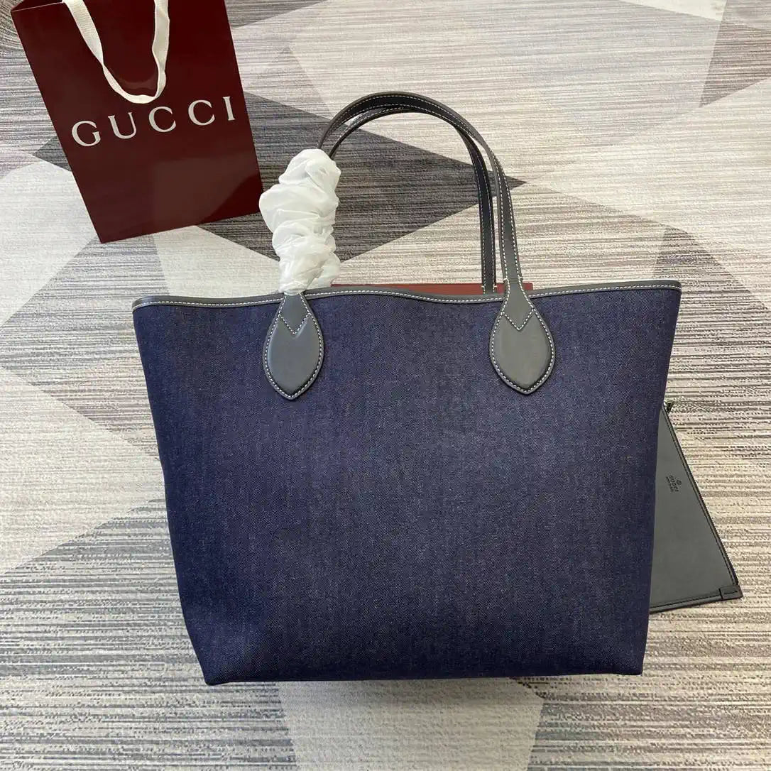 Gucci 820481 Gucci Totissima large tote bag Navy Blue