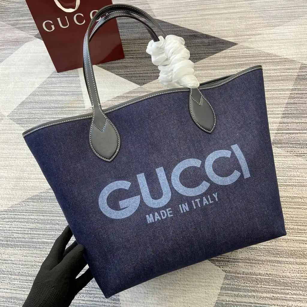 Gucci 820481 Gucci Totissima large tote bag Navy Blue