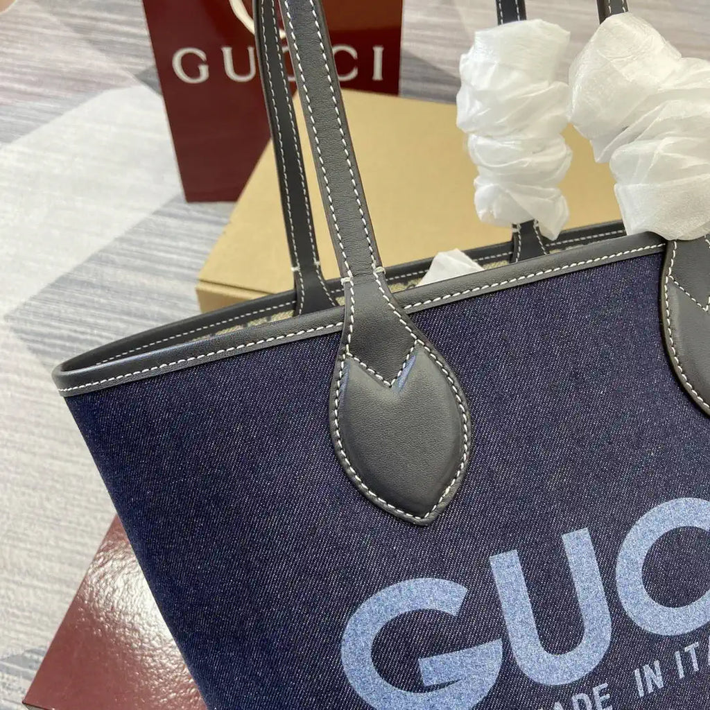 Gucci 820496 Gucci Totissima Small tote bag Navy Blue