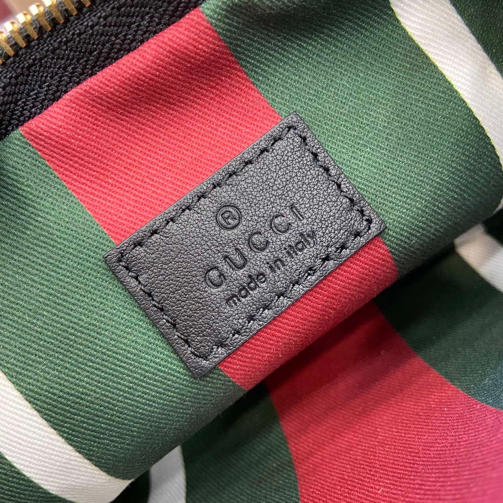 Gucci 820696 GG Emblem super mini shoulder bag Beige and Black