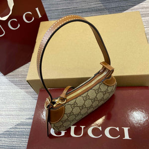 Gucci 820696 GG Emblem super mini shoulder bag Beige and Brown - Default Title - View 4
