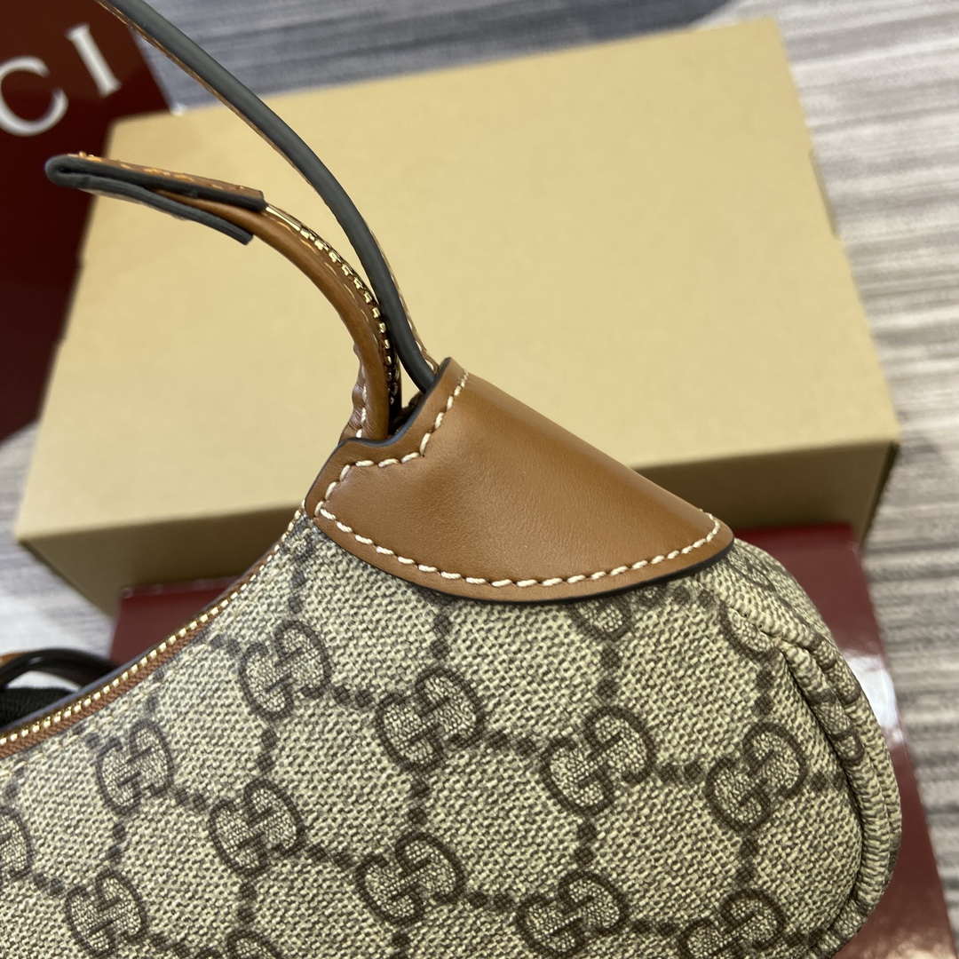 Gucci 820696 GG Emblem super mini shoulder bag Beige and Brown - Default Title - View 6