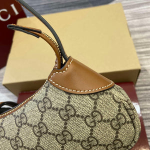 Gucci 820696 GG Emblem super mini shoulder bag Beige and Brown - Default Title - View 6