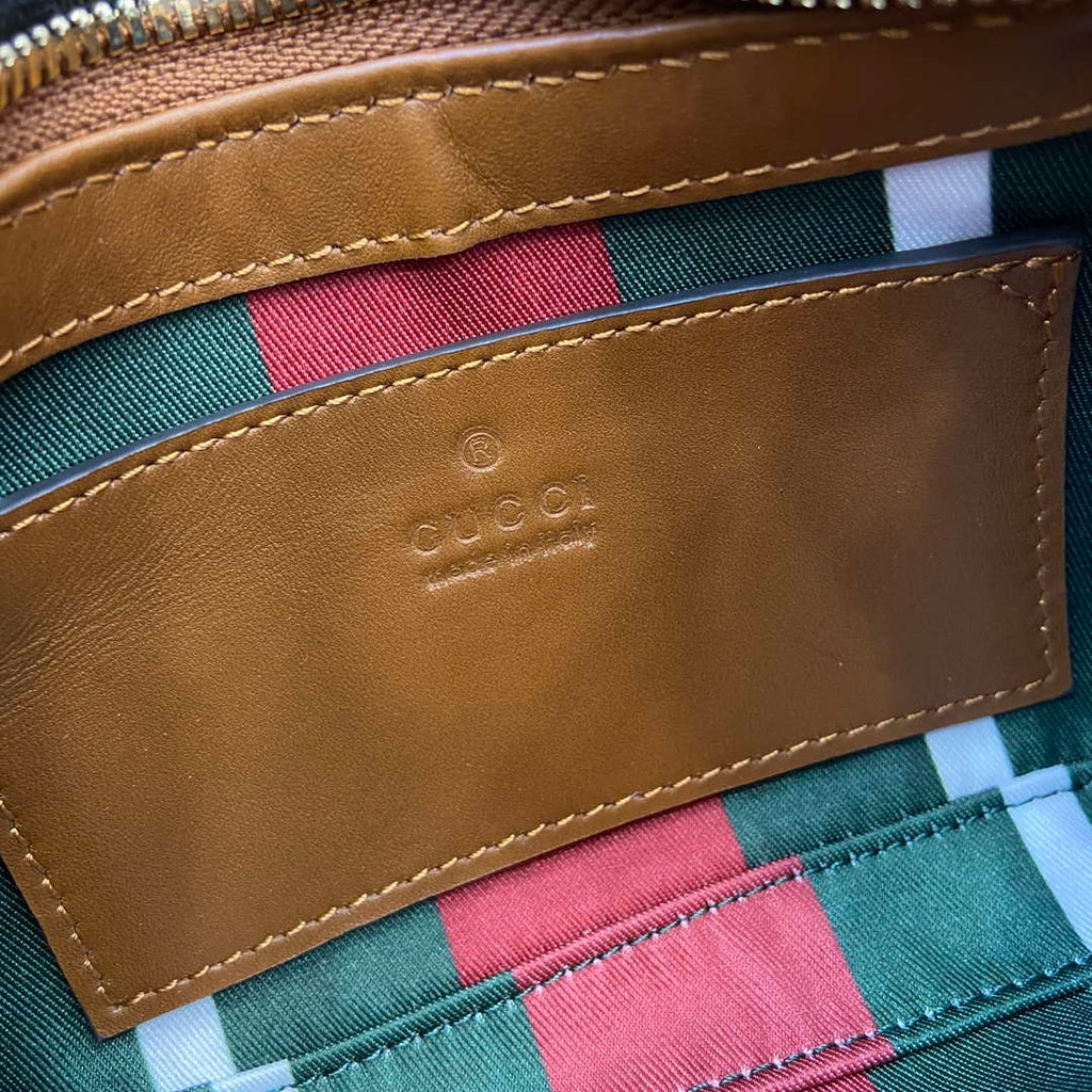 Gucci 820696 GG Emblem super mini shoulder bag Beige and Brown