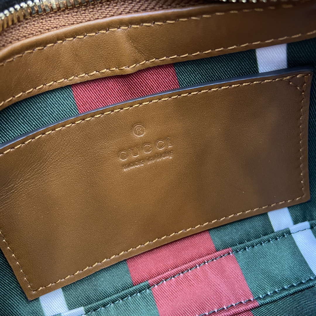 Gucci 820696 GG Emblem super mini shoulder bag Beige and Brown