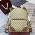 Gucci 821159  GG Emblem Medium Backpack Beige and dark brown - Default Title - View 1