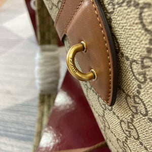Gucci 821159  GG Emblem Medium Backpack Beige and dark brown - Default Title - View 7