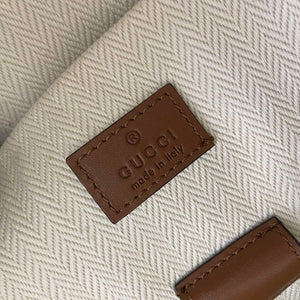 Gucci 821159  GG Emblem Medium Backpack Beige and dark brown - Default Title - View 11