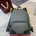 Gucci 821159 GG Emblem Medium Backpack Black - Default Title - View 1
