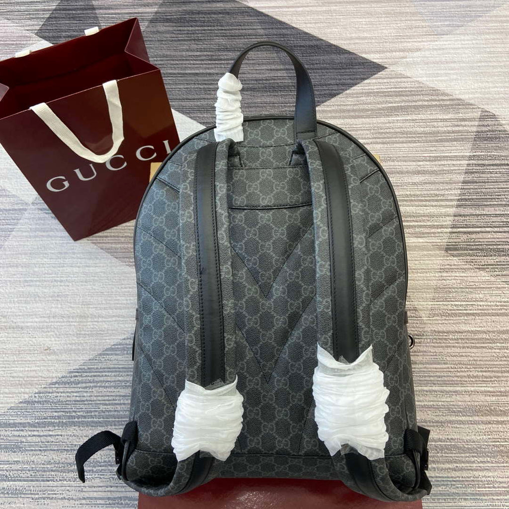 Gucci 821159 GG Emblem Medium Backpack Black