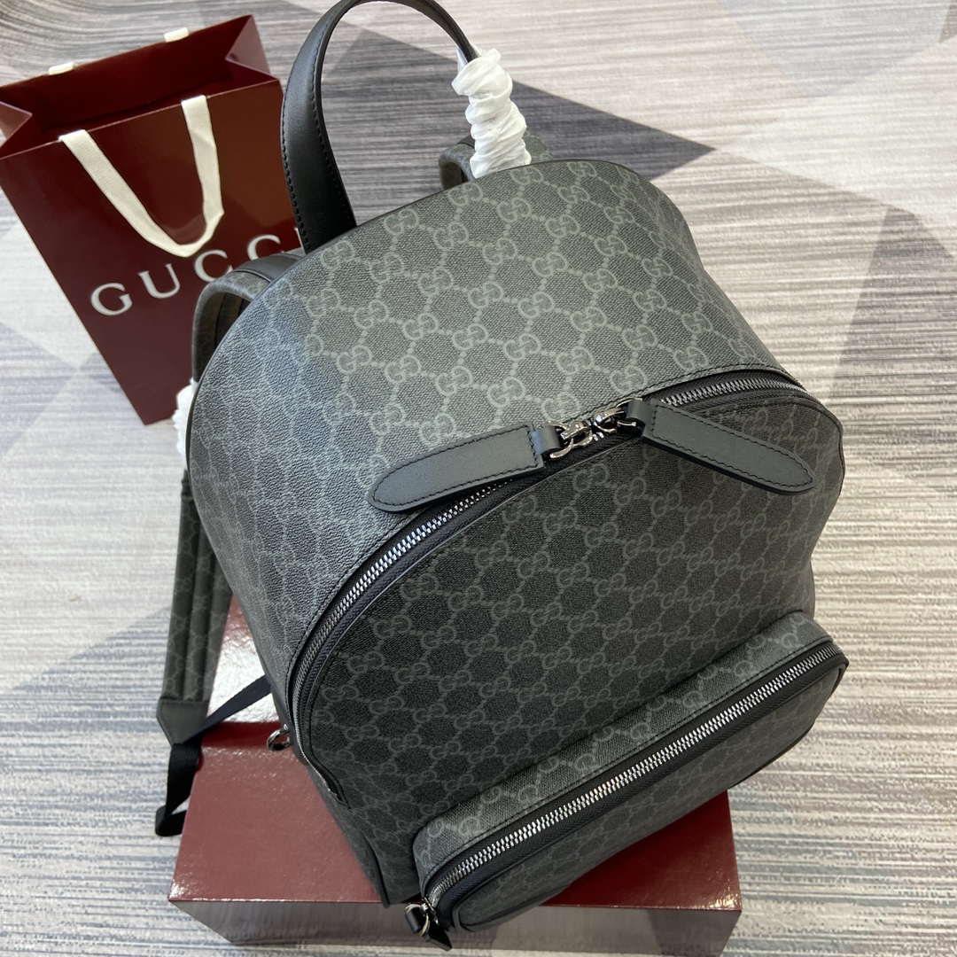 Gucci 821159 GG Emblem Medium Backpack Black - Default Title - View 4