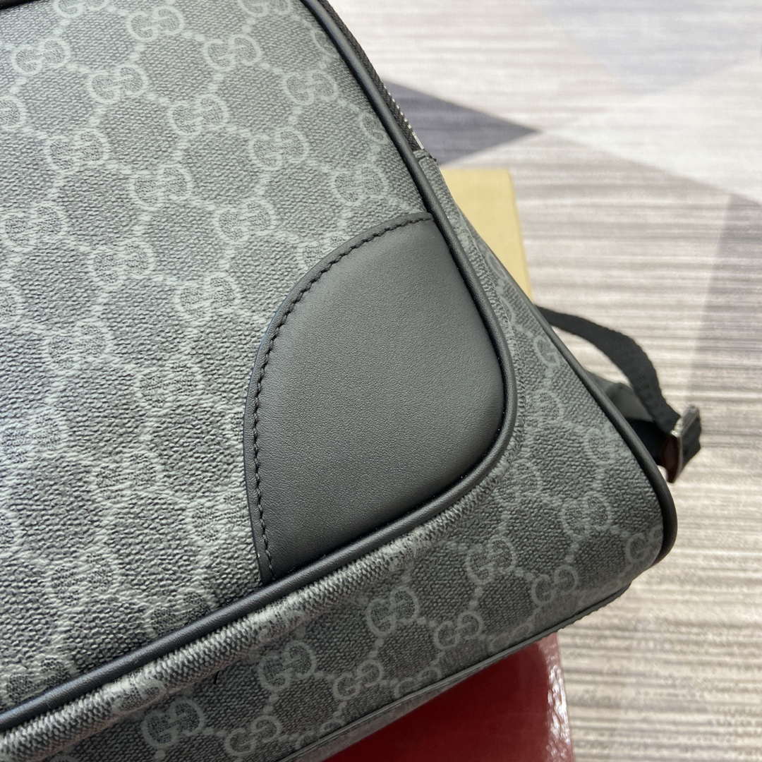 Gucci 821159 GG Emblem Medium Backpack Black