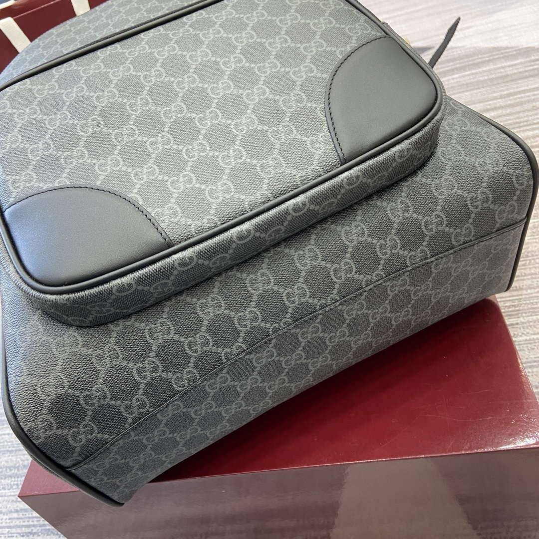 Gucci 821159 GG Emblem Medium Backpack Black