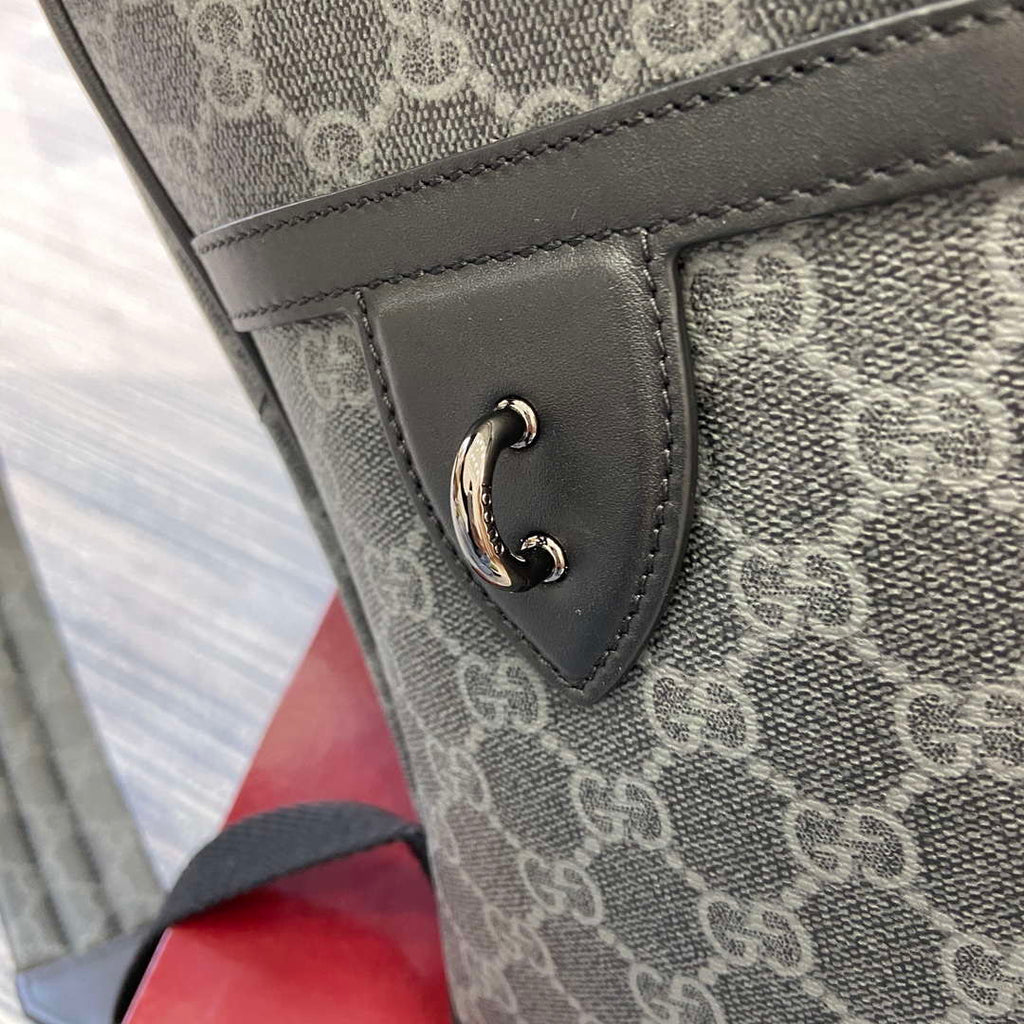Gucci 821159 GG Emblem Medium Backpack Black