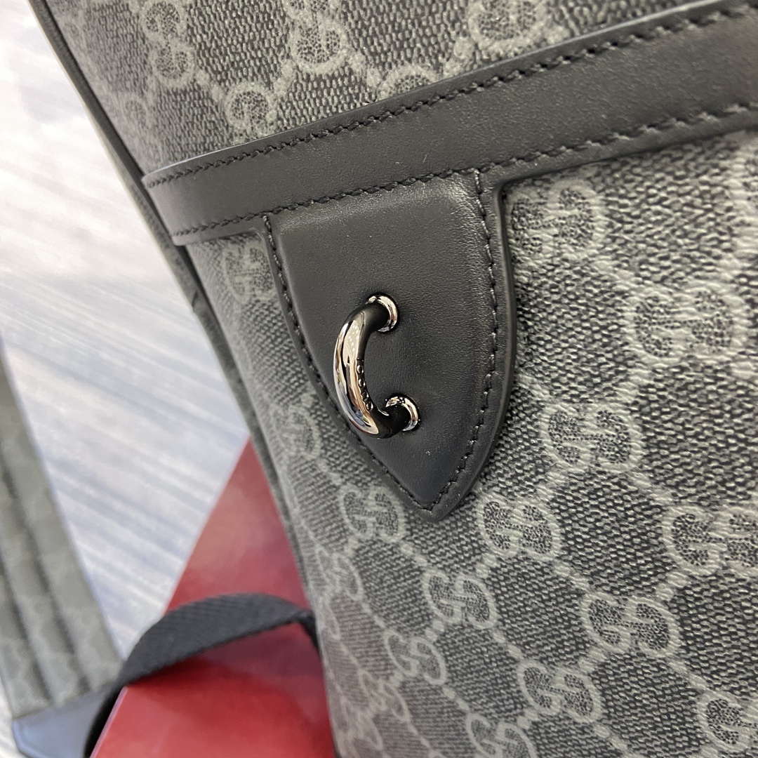 Gucci 821159 GG Emblem Medium Backpack Black