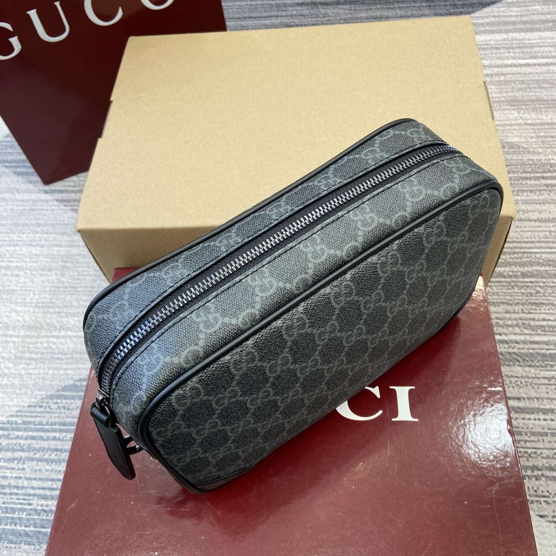 Gucci 821164 GG Emblem small toiletry case Black - Default Title - View 4