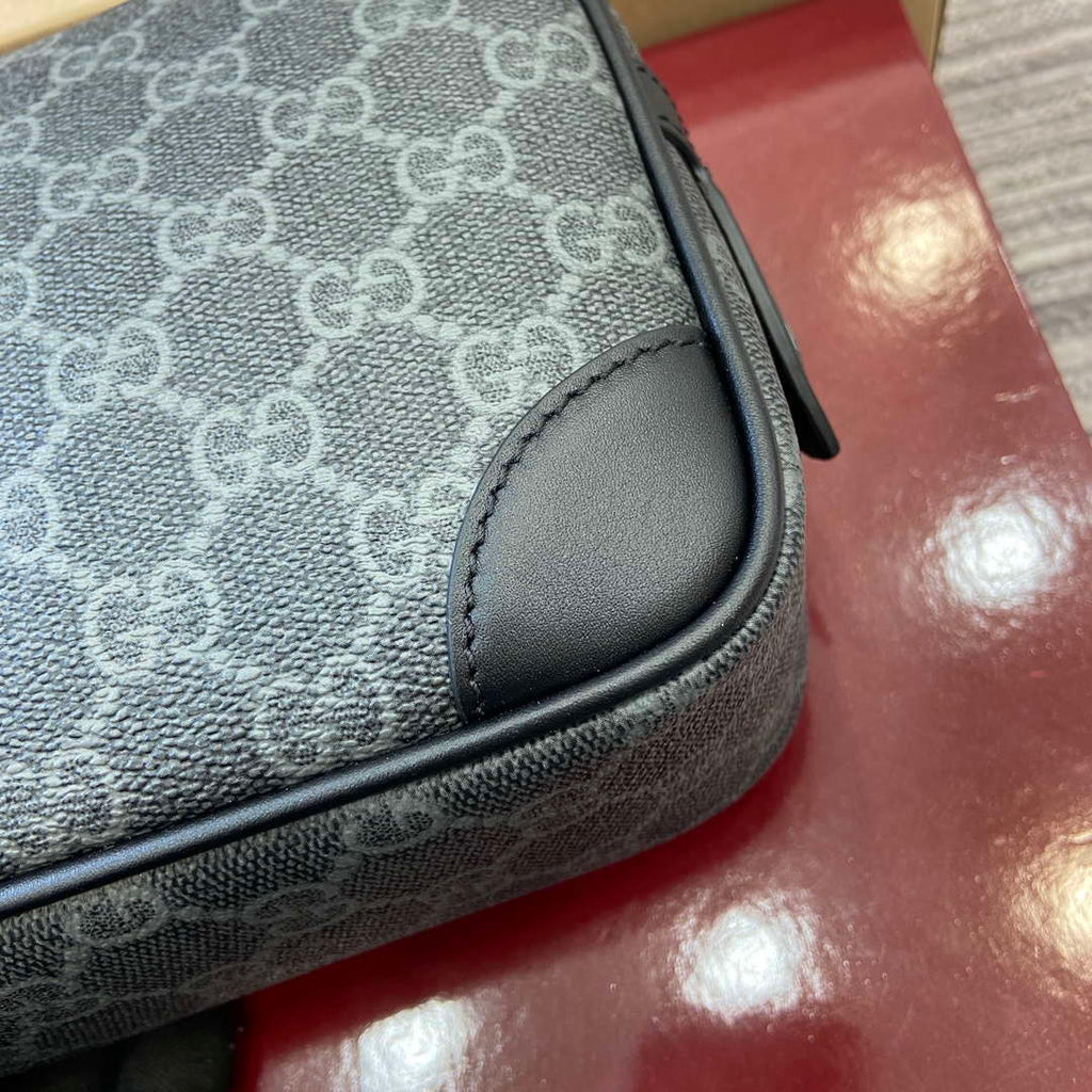 Gucci 821164 GG Emblem small toiletry case Black