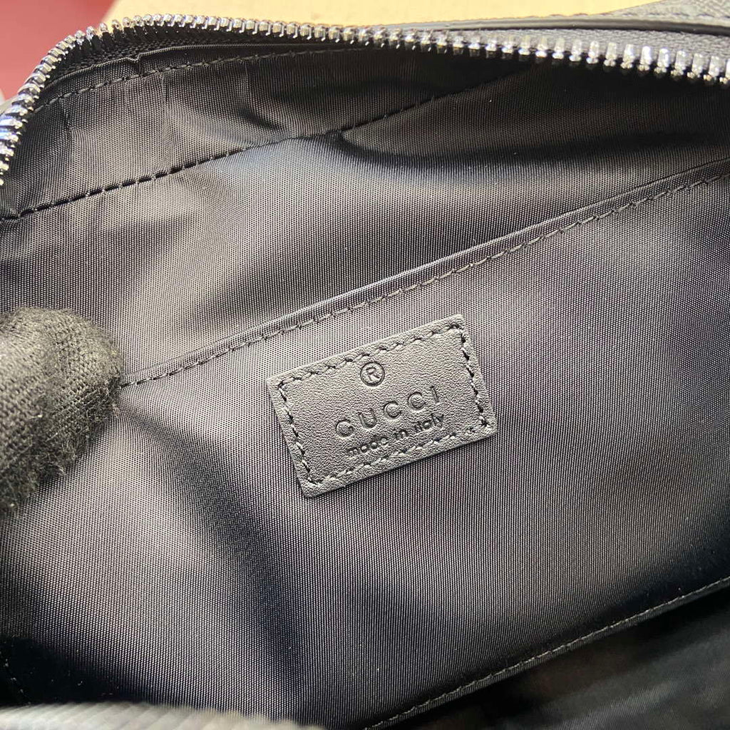 Gucci 821164 GG Emblem small toiletry case Black