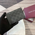 Gucci 821208 GG Emblem card case Black - Default Title - View 1