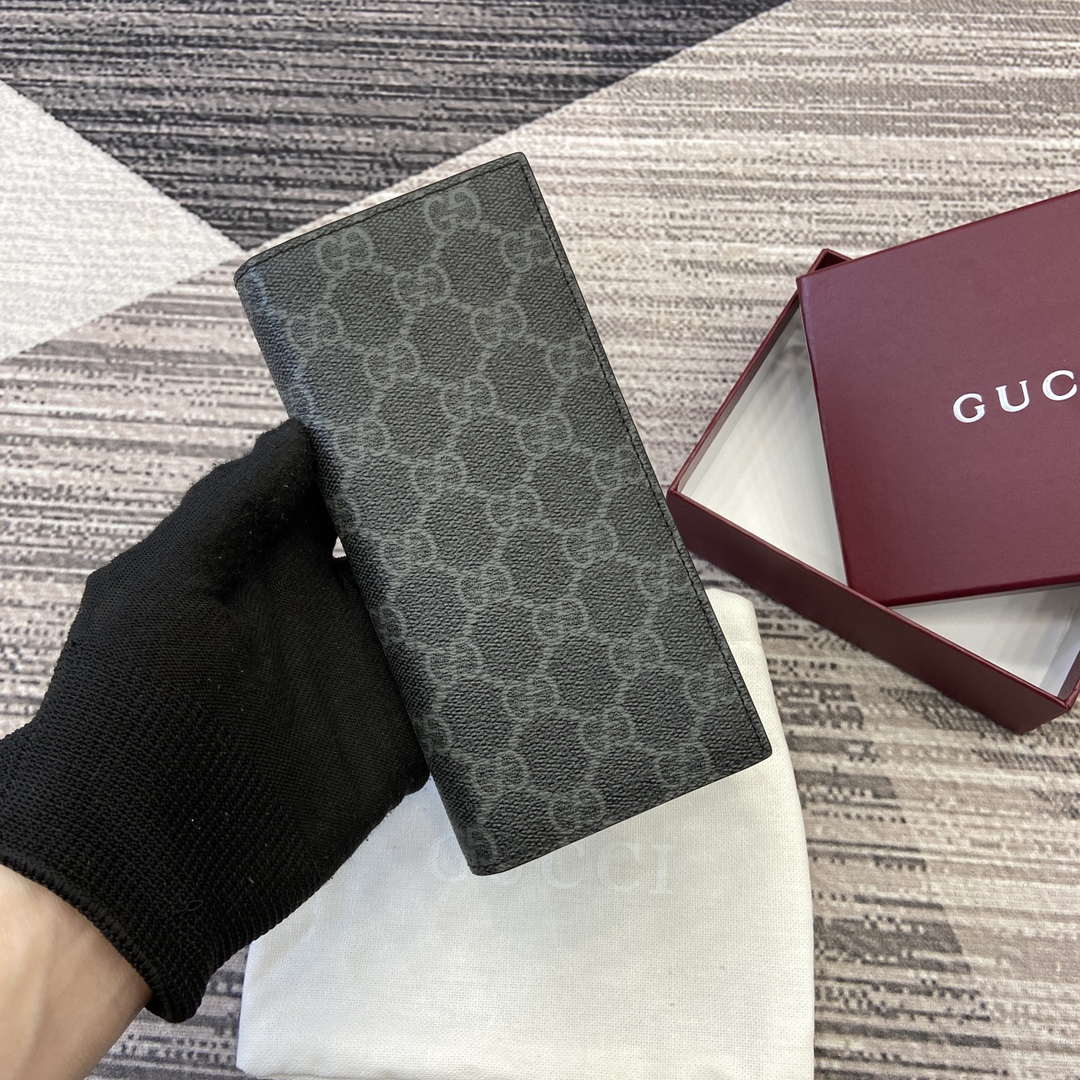 Gucci 821213 GG Emblem Black mini wallet - Default Title - View 1