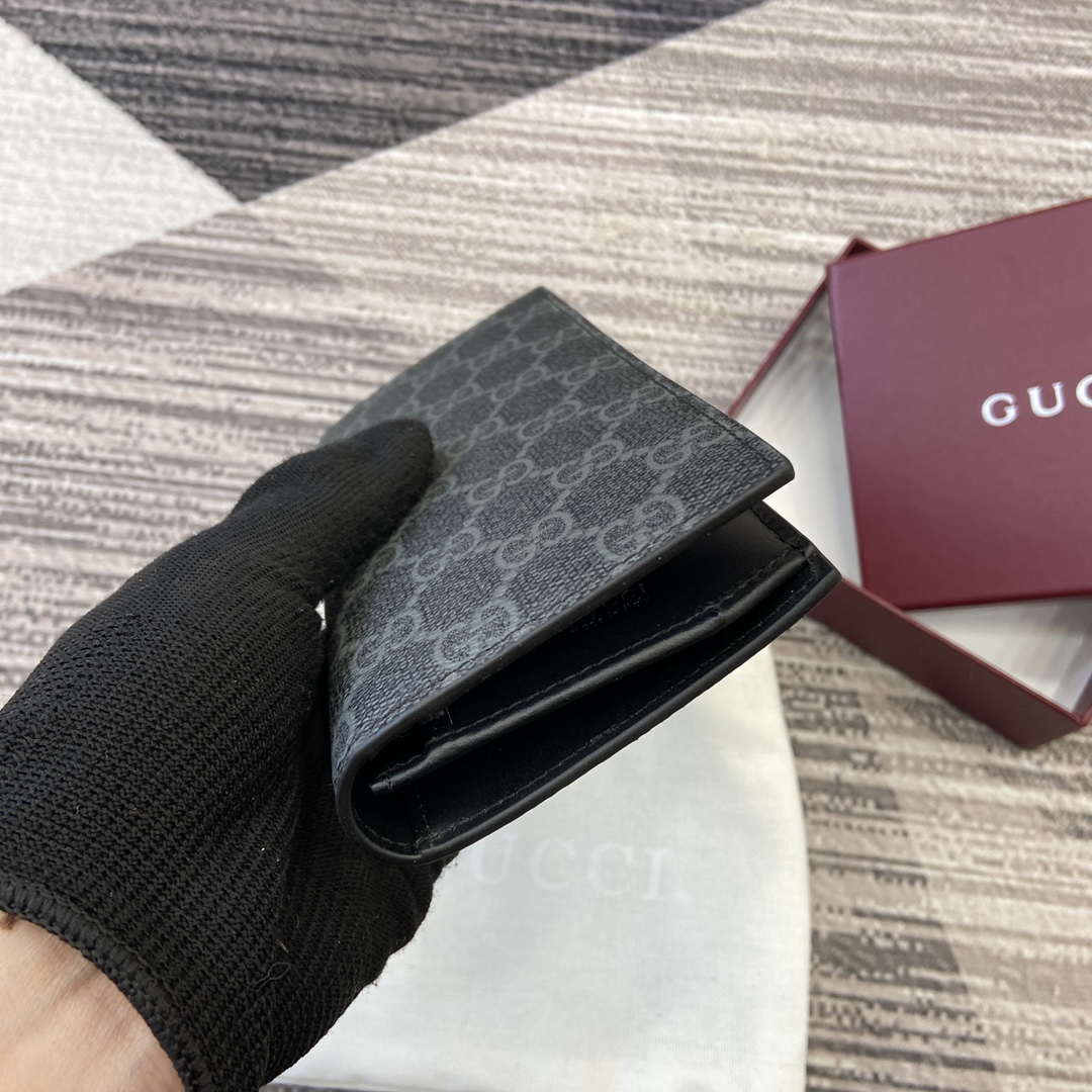 Gucci 821213 GG Emblem Black mini wallet - Default Title - View 3