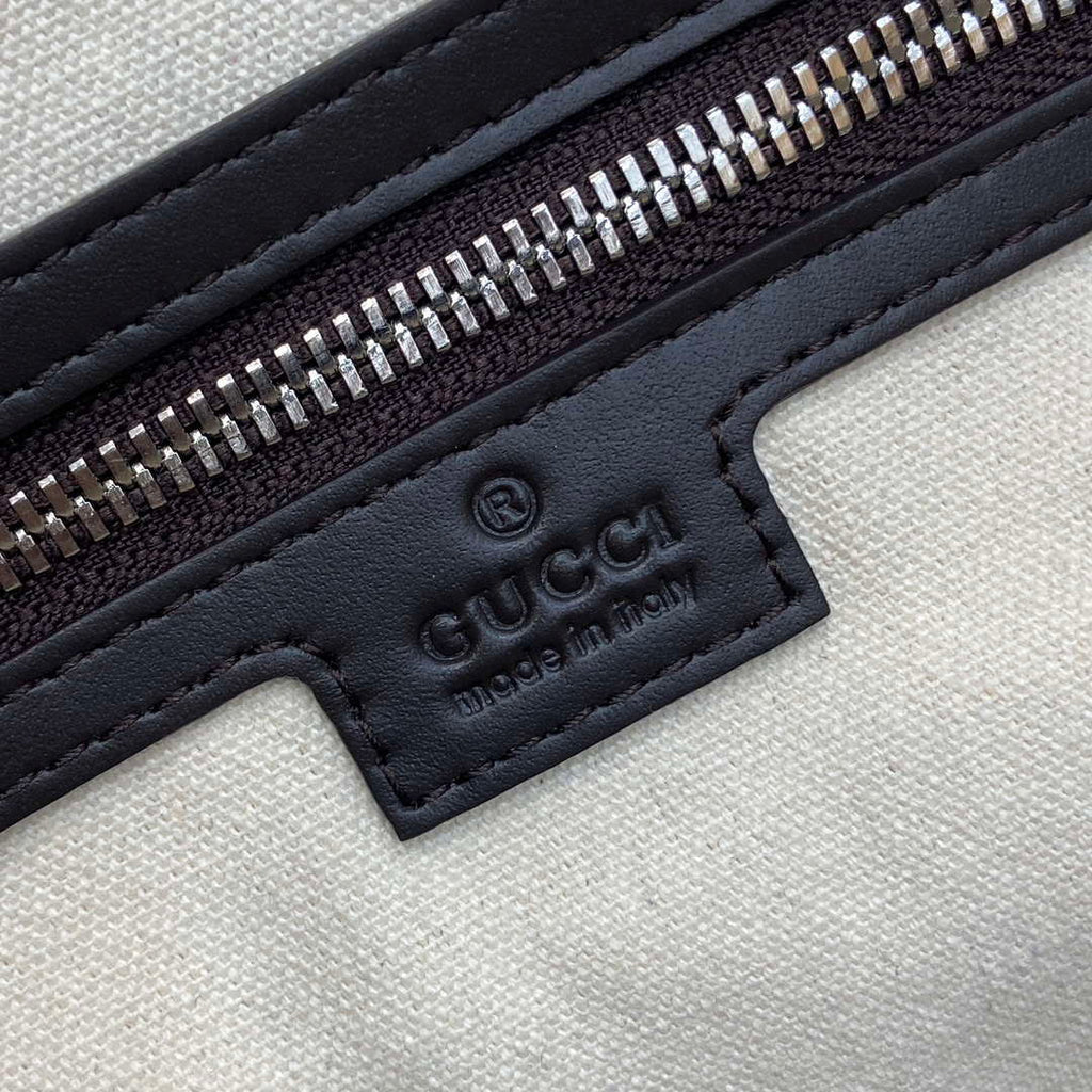 Gucci 821668 GG Canvas Medium Duffle Bag Brown