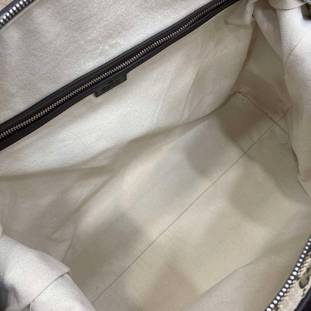 Gucci 821668 GG Canvas Medium Duffle Bag Brown