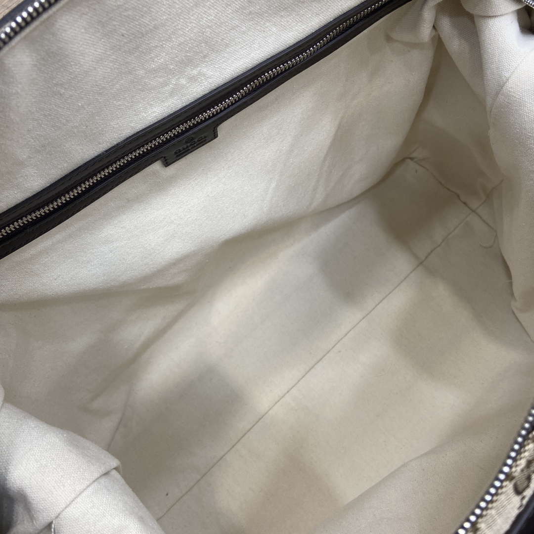 Gucci 821668 GG Canvas Medium Duffle Bag Brown