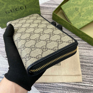 Gucci 821803 GG Emblem Beige and Black mini wallet - Default Title - View 5