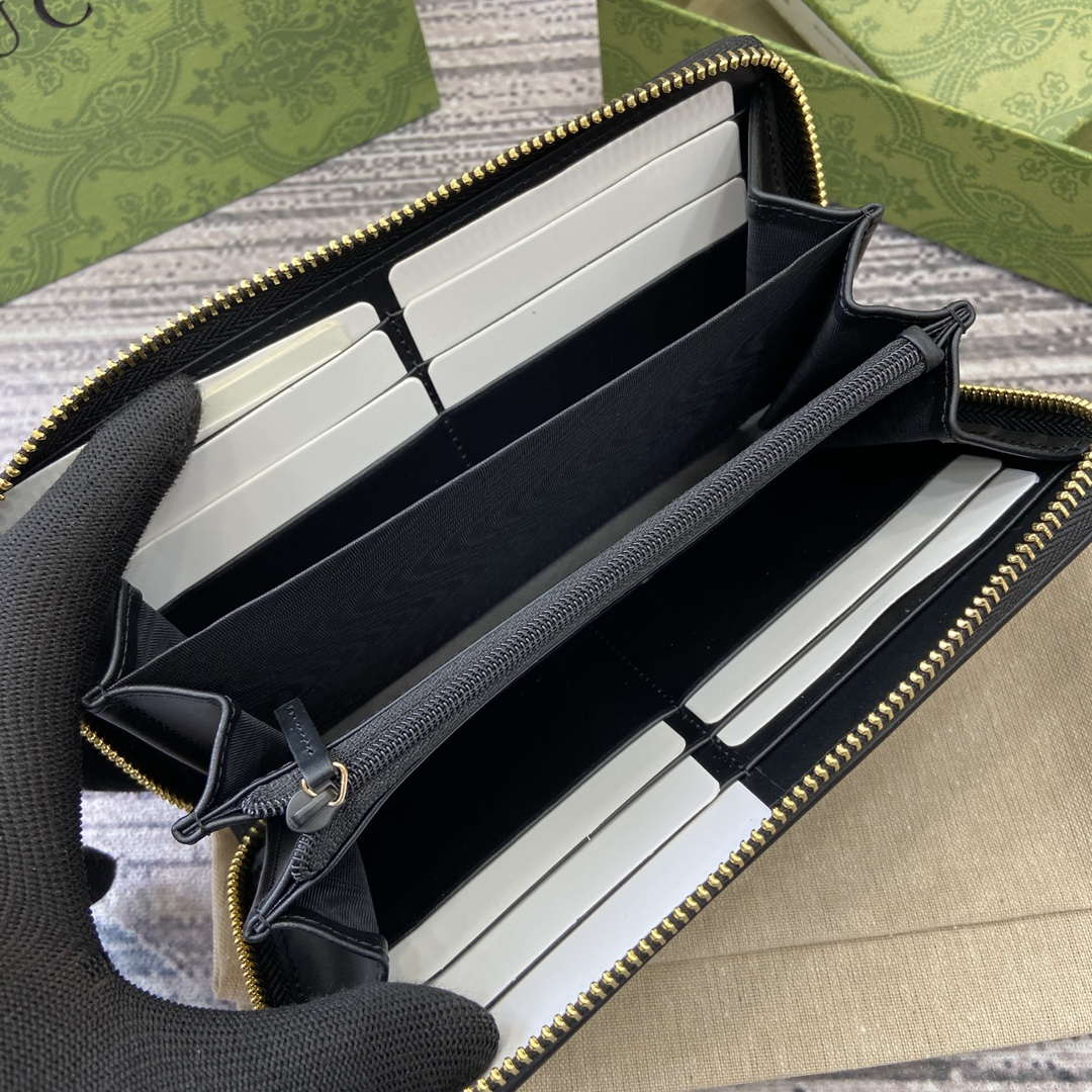 Gucci 821803 GG Emblem Beige and Black mini wallet - Default Title - View 8