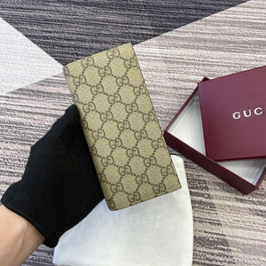 Gucci 821213 GG Emblem Beige and Brown mini wallet - Default Title - View 1