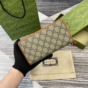 Gucci 821803 GG Emblem Beige and dark brown mini wallet - Default Title - View 2