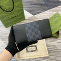 Gucci GG Emblem Black and  Beige 821803 mini wallet - Default Title - View 1