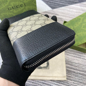Gucci GG Emblem Black and  Beige 821803 mini wallet - Default Title - View 7
