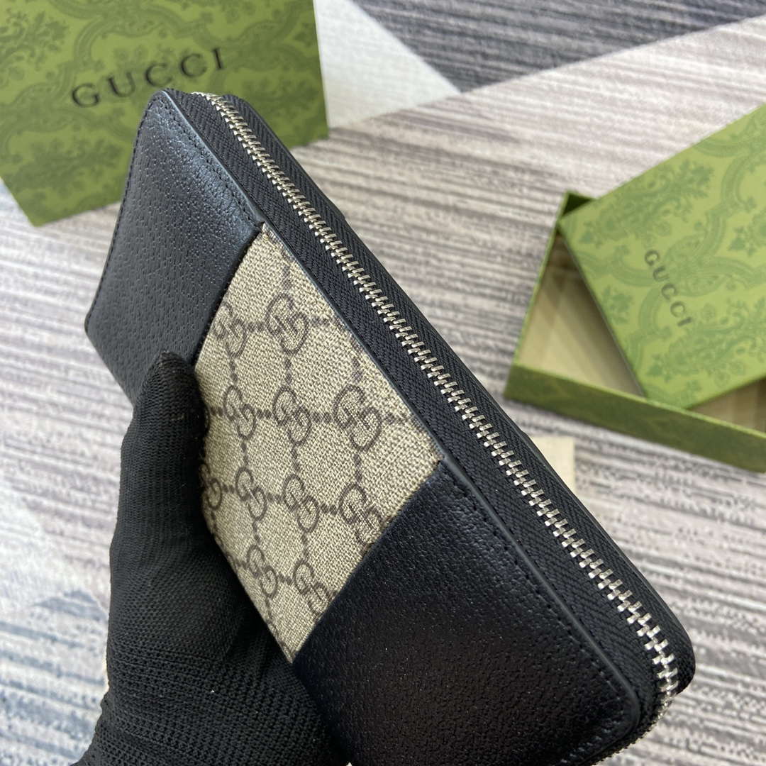 Gucci GG Emblem Black and  Beige 821803 mini wallet - Default Title - View 8