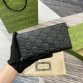 Gucci 821803 GG Emblem ultra-soft black embossing Black