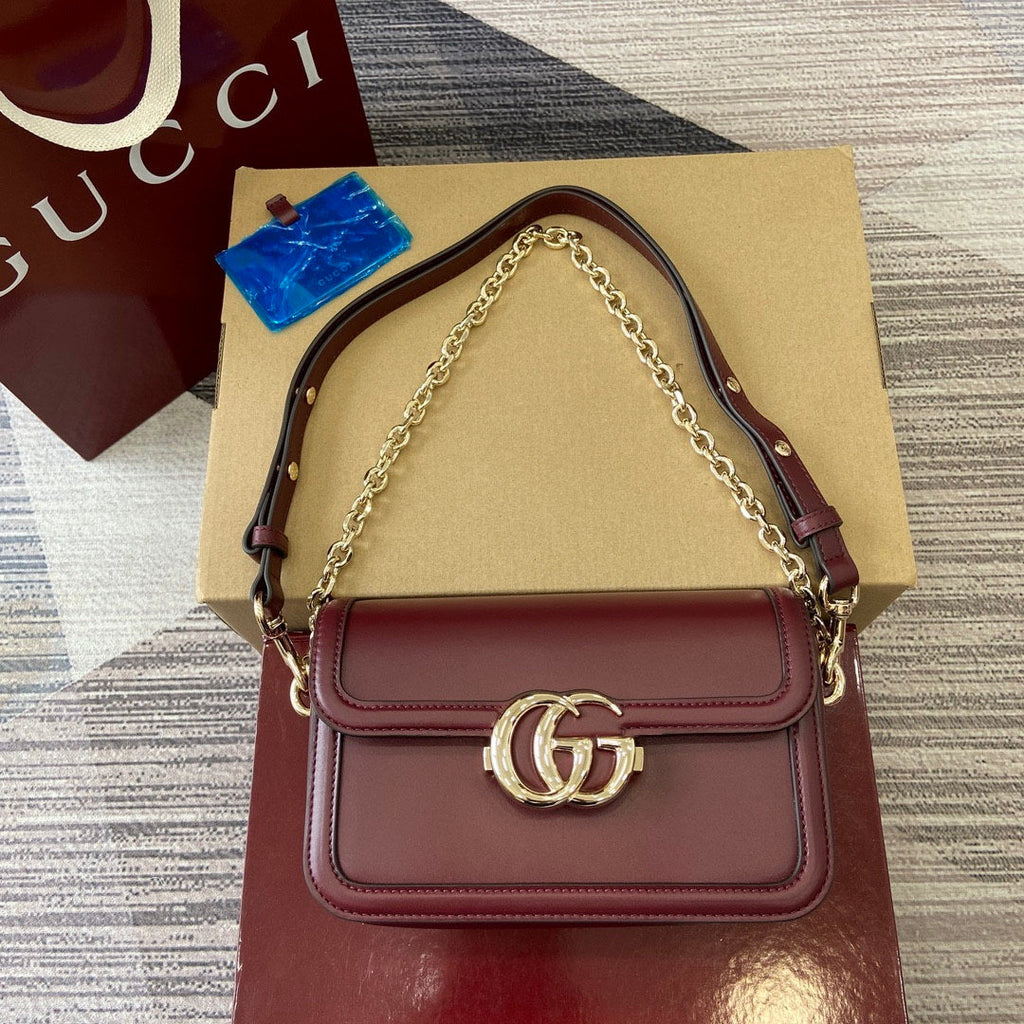 Gucci 826761 Go Small Shoulder Bag Anchora Red
