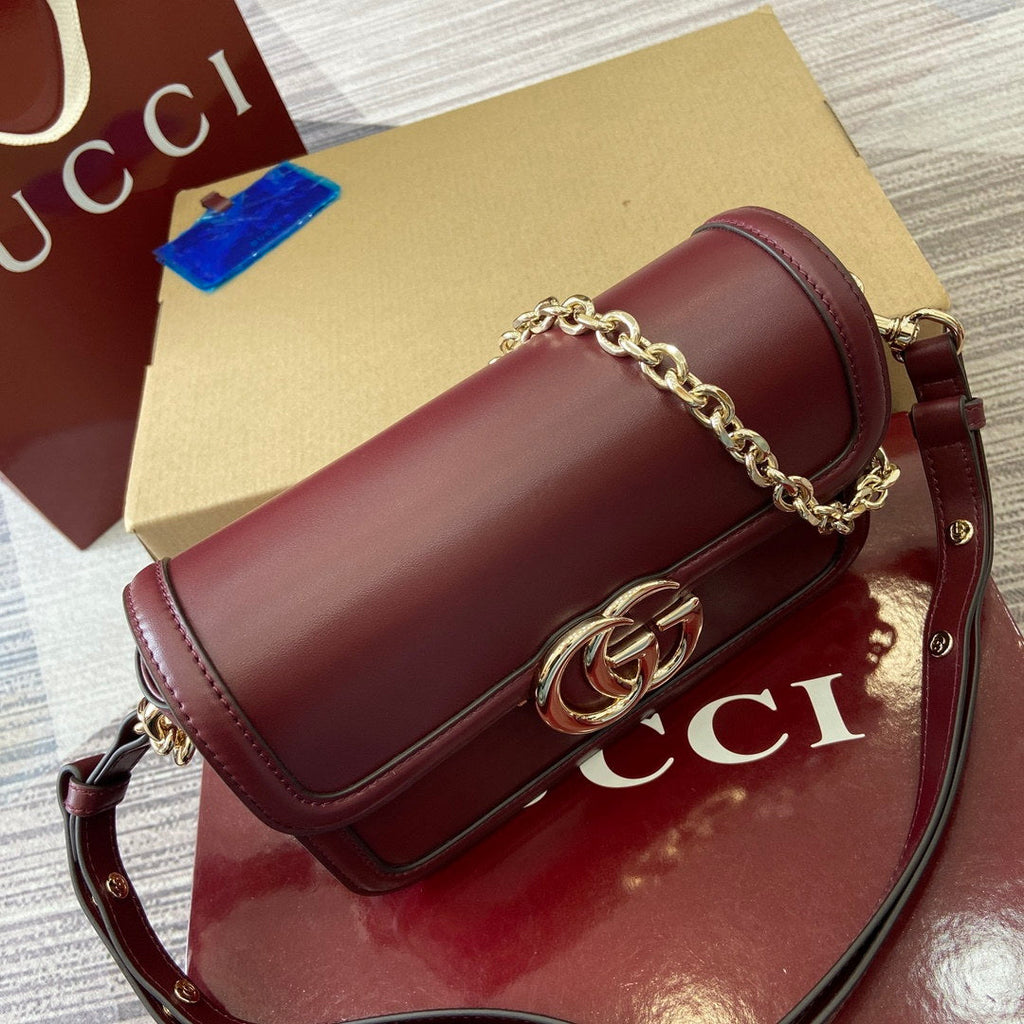 Gucci 826761 Go Small Shoulder Bag Anchora Red
