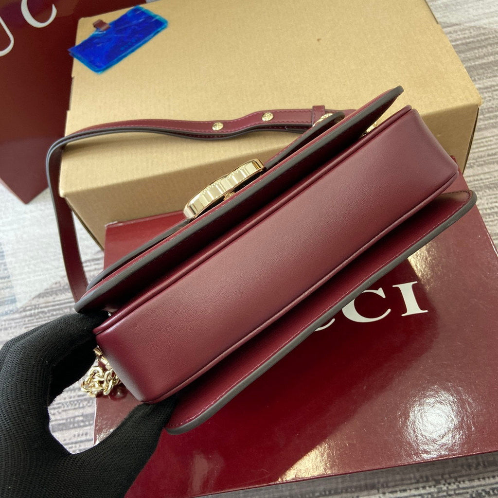 Gucci 826761 Go Small Shoulder Bag Anchora Red