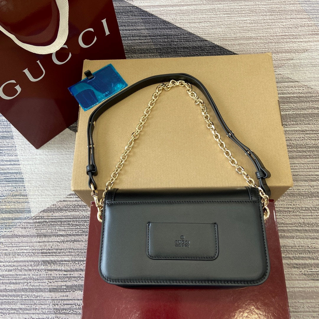 Gucci 826761 Go Small Shoulder Bag Black
