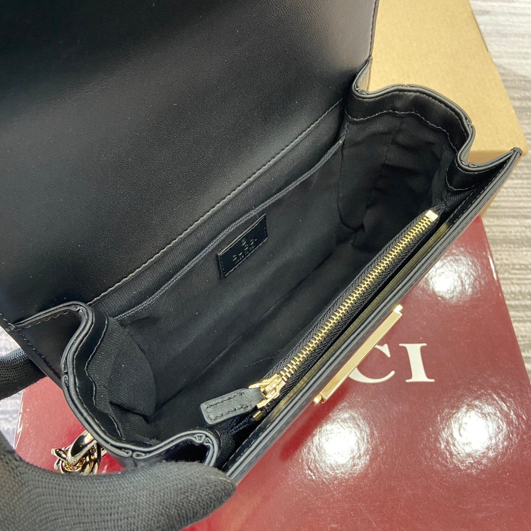 Gucci 826761 Go Small Shoulder Bag Black
