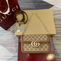 Gucci 826761 Gucci Go Small Shoulder Bag Brown Cloth - Default Title - View 1