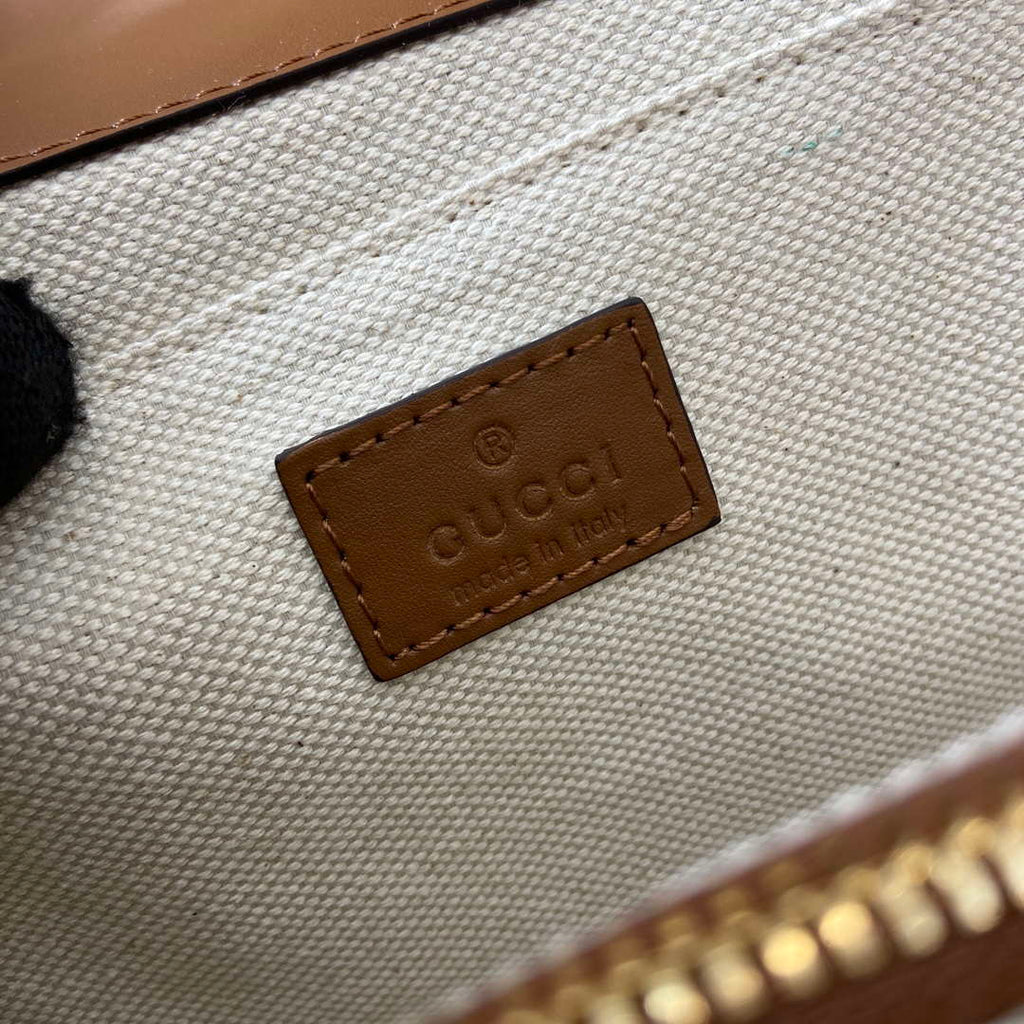 Gucci 826761 Gucci Go Small Shoulder Bag Brown Cloth