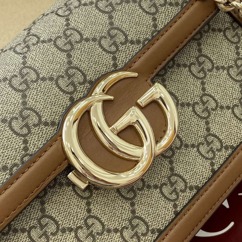 Gucci 826761 Gucci Go Small Shoulder Bag Brown PVC