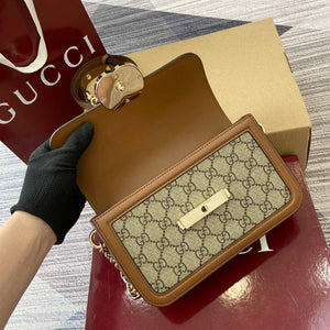 Gucci 826761 Gucci Go Small Shoulder Bag Brown PVC - Default Title - View 8