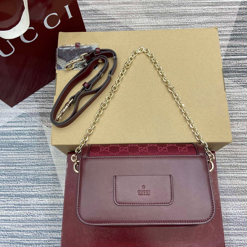 Gucci 826761 Gucci Go Small Shoulder Bag Red