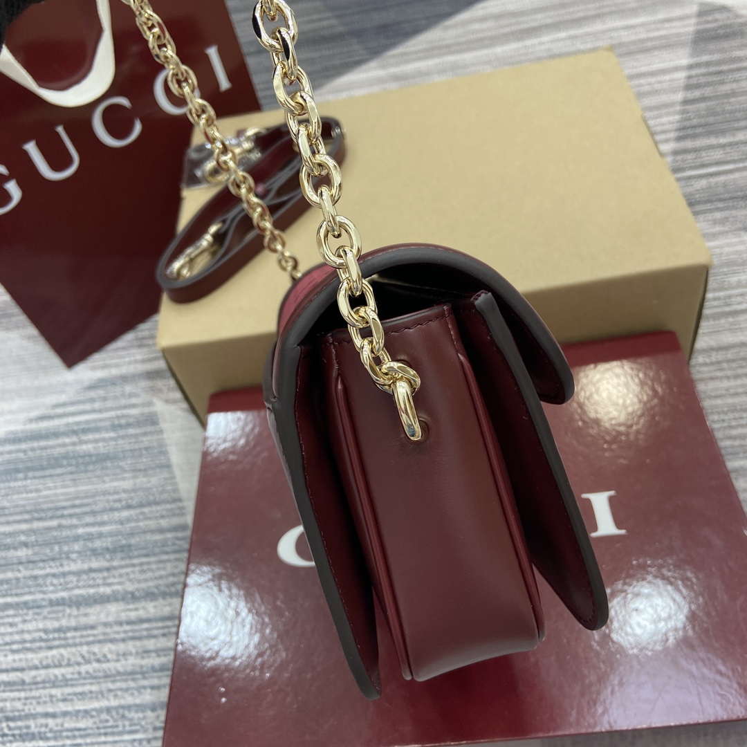 Gucci 826761 Gucci Go Small Shoulder Bag Red - Default Title - View 7
