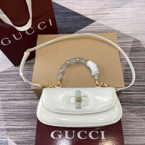 Gucci 827750 Gucci Bamboo Diva Medium Bag White - Default Title - View 1
