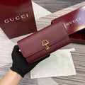Gucci 828147 Gucci Softbit Continental Wallet Ancora red - Default Title - View 1